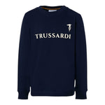 Trussardi Shirt tinta unita con Stampa Blu per Bambino TBA25057TS BLU TRUSSARDI 