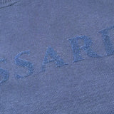 Trussardi Felpa tinta unita Girocollo con Logo Blu per Bambino TBA25097FE BLU TRUSSARDI 