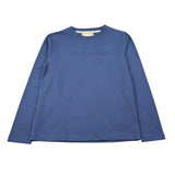 Trussardi Shirt Girocollo tinta unita con Logo Blu per Bambino TBA26007TS BLU TRUSSARDI 