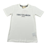 Trussardi T-Shirt tinta unita con Stampa Bianco per Bambino TBA26008TS BIANCO TRUSSARDI 