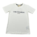 Trussardi T-Shirt tinta unita con Stampa Bianco per Bambino TBA26008TS BIANCO TRUSSARDI 
