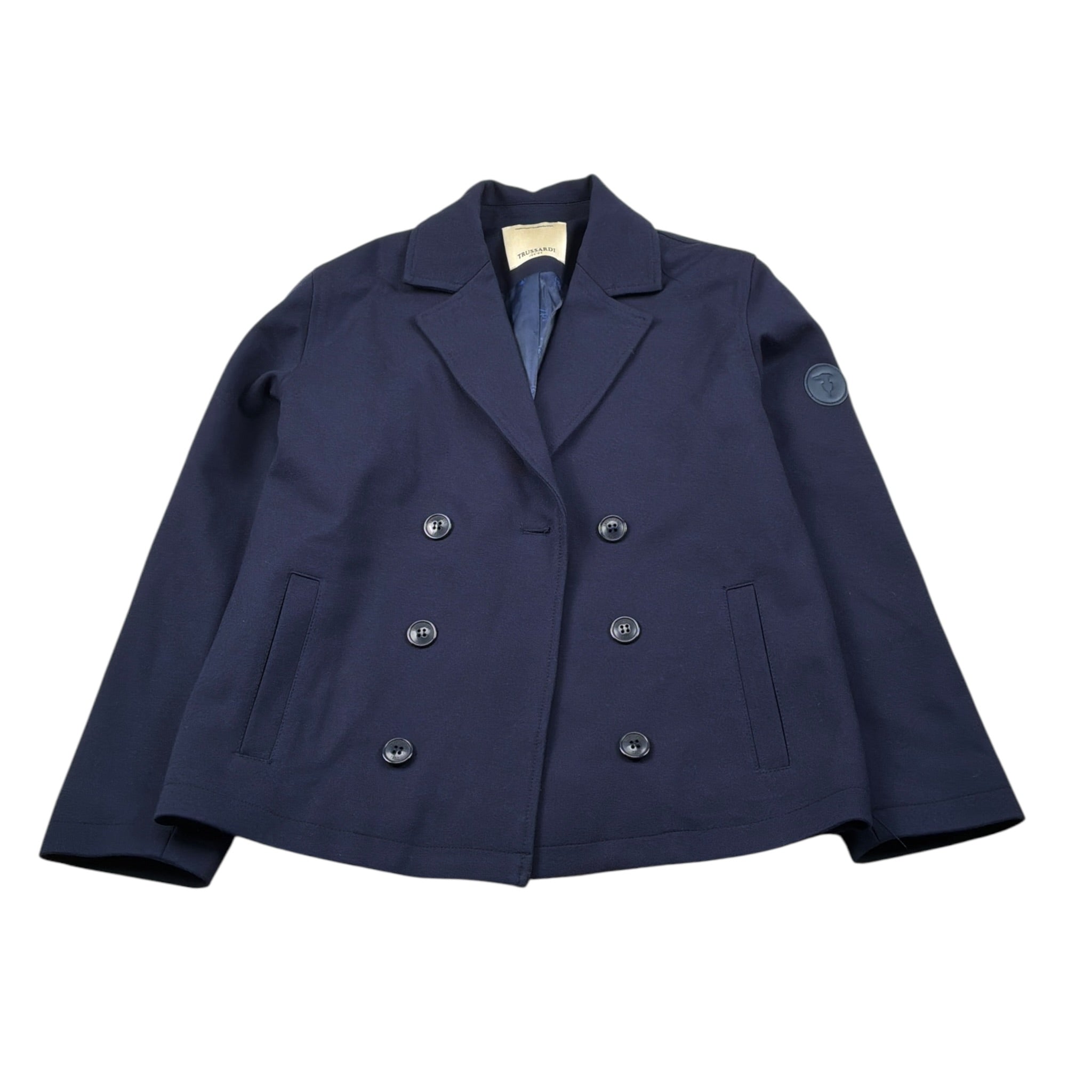 Trussardi Giacca Tint Unita Doppiopetto Blu per Bambino TBA26018GC BLU TRUSSARDI 