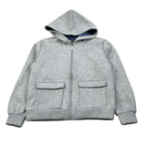 Trussardi Felpa con Zip E Cappuccio tinta unita Grigio per Bambino TBA26019FE GRIGIO TRUSSARDI 