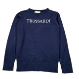 Trussardi Maglia tinta unita Girocollo con Stampa Blu per Bambino TBA26021MA BLU TRUSSARDI 