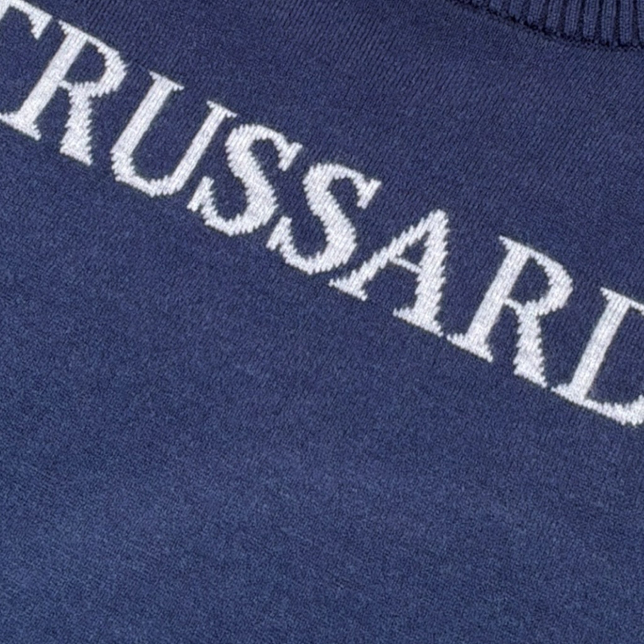 Trussardi Maglia tinta unita Girocollo con Stampa Blu per Bambino TBA26021MA BLU TRUSSARDI 