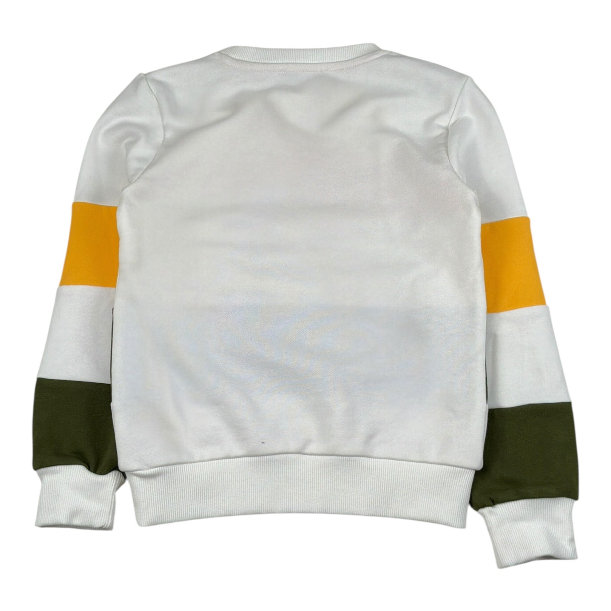 Trussardi Felpa tinta unita con Fantasia A Righe Bianco per Bambino TBA26050FE BIANCO TRUSSARDI 