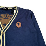 Trussardi Cardigan tinta unita con Logo Blu per Bambino TBA26057CD BLU TRUSSARDI 