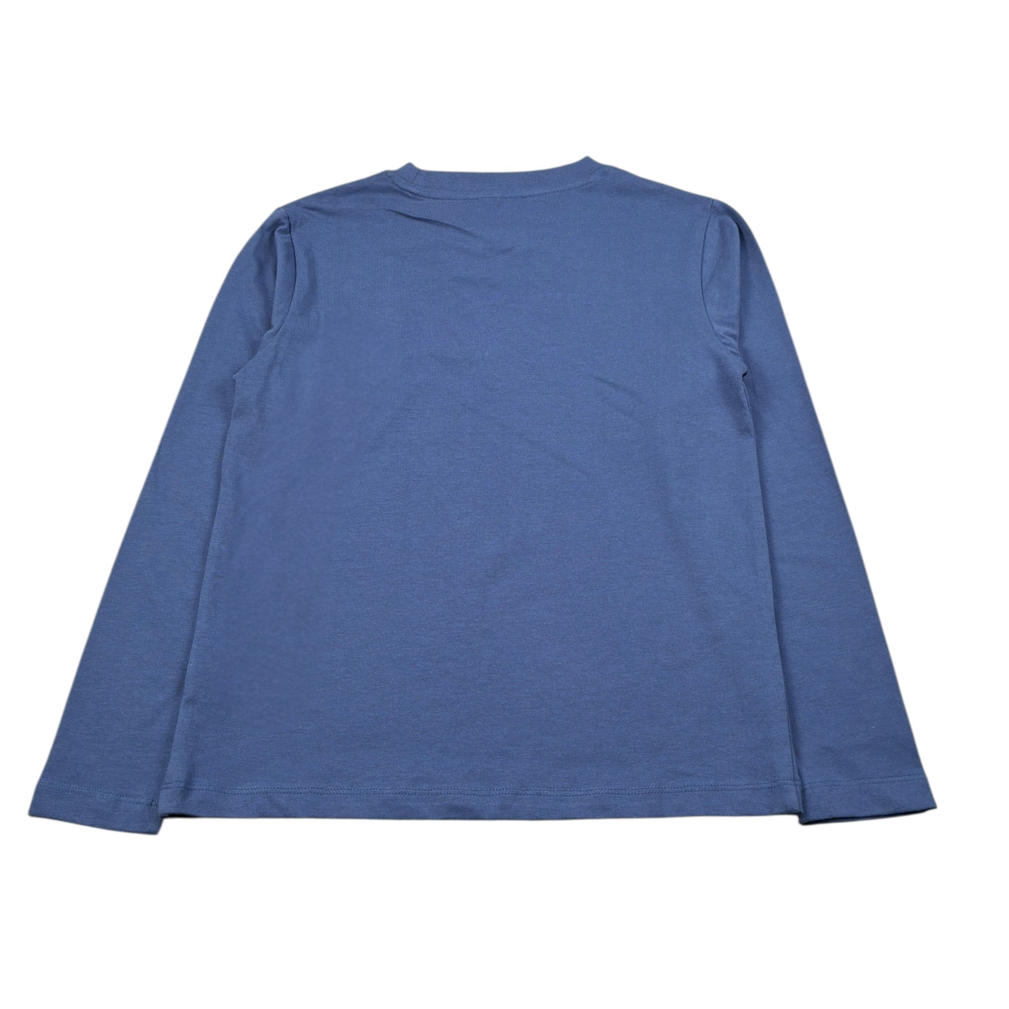 Trussardi Shirt Girocollo tinta unita con Stampa Blu per Bambino TBA26060TS BLU TRUSSARDI 