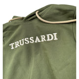 Trussardi Felpa tinta unita con Cappuccio E Stampa Verde per Bambino TBA26062FE VERDE TRUSSARDI 