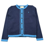 Trussardi Cardigan tinta unita con Logo Blu per Bambina TGA26003CD BLU TRUSSARDI 