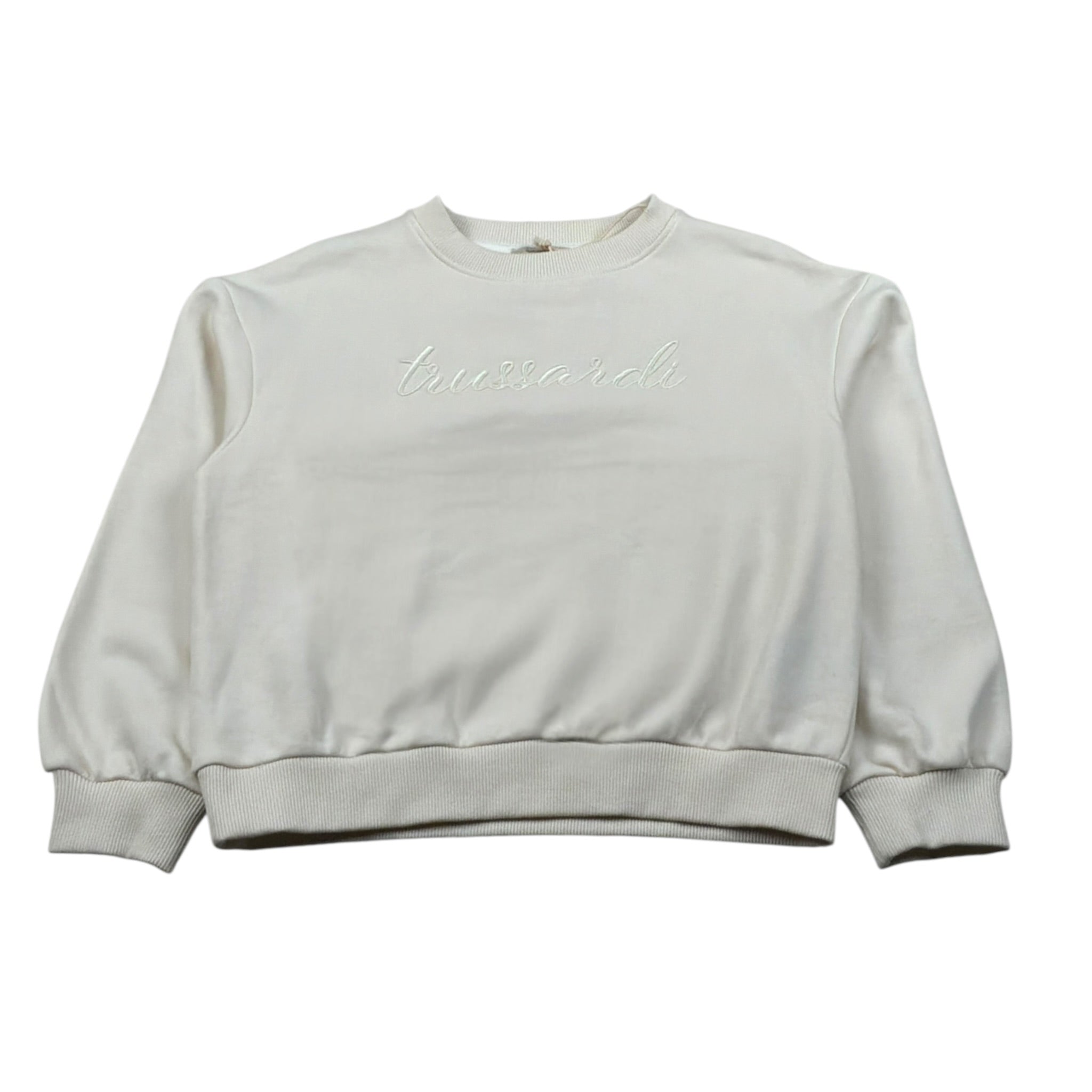 Trussardi Felpa Chiusa Girocollo tinta unita Panna per Bambina TGA26005FE PANNA TRUSSARDI 