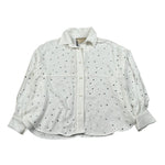 Trussardi Camicia Manica Lunga tinta unita con Brillantini Bianco per Bambina TGA26031CA BIANCO TRUSSARDI 