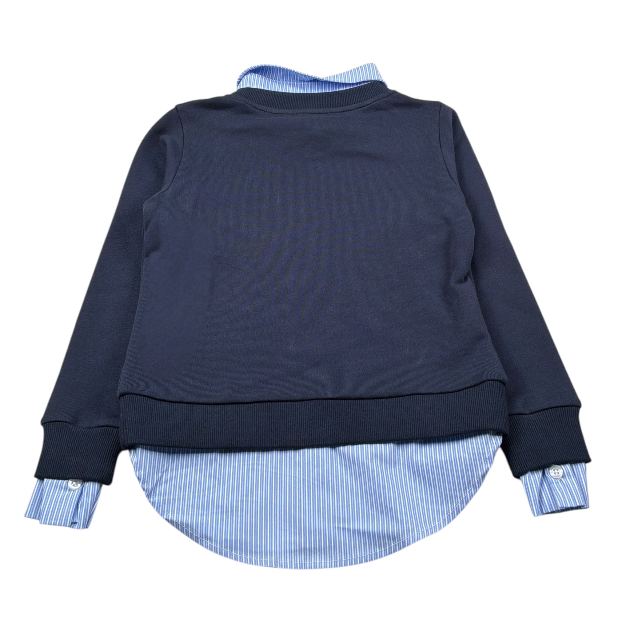 Trussardi Felpa Chiusa Tnta Unita con Fina Camicia Blu per Bambina TGA26042FE BLU TRUSSARDI 