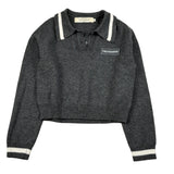 Trussardi Maglia tinta unita con Colletto Grigio per Bambina TGA26047MA GRIGIO TRUSSARDI 