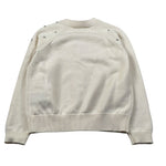 Trussardi Cardigan con Zipo tinta unita E Brillantini Panna per Bambina TGA26060CD PANNA TRUSSARDI 