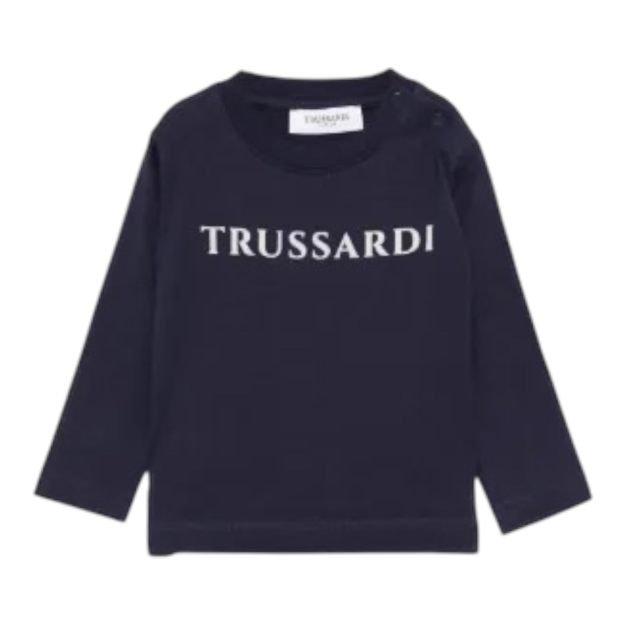 Trussardi Shirt tinta unita con Stampa Blu per Neonato TIA25017TS BLU TRUSSARDI 