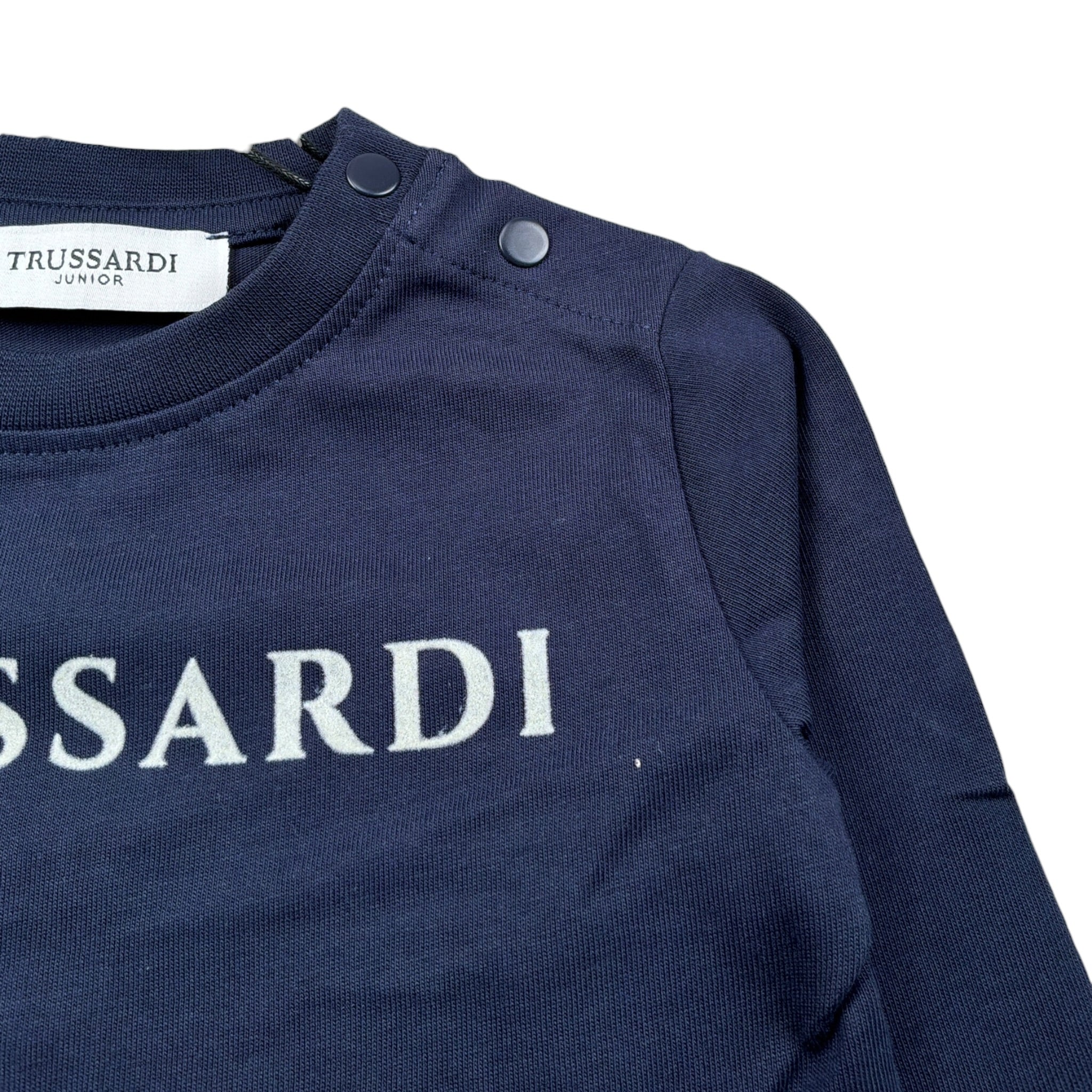 Trussardi Shirt tinta unita con Stampa Blu per Neonato TIA25017TSX BLU TRUSSARDI 