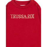 Trussardi Maglia Girocollo tinta unita con Logo Rosso per Neonato TIA25020MA ROSSO TRUSSARDI 