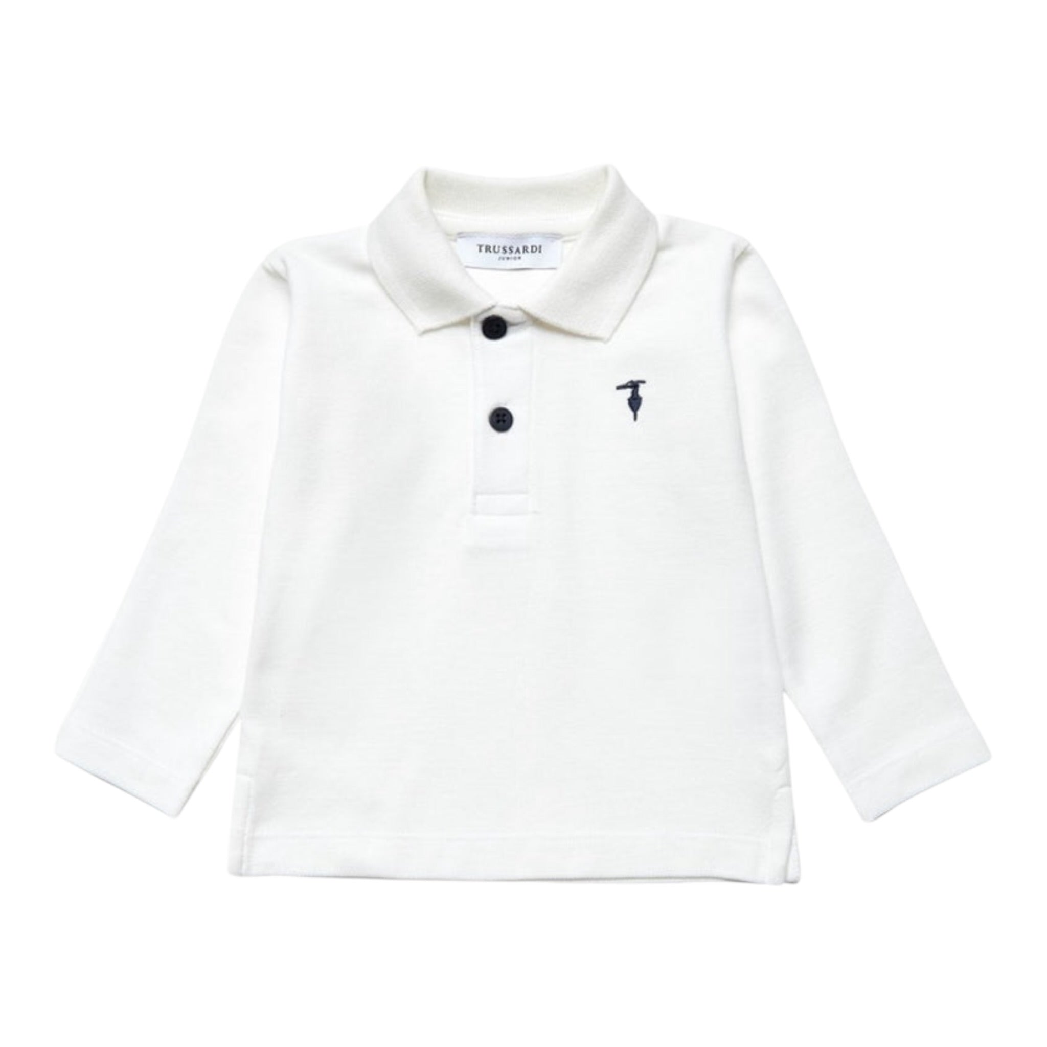 Trussardi Polo tinta unita Manica Lunga Bianco per Bambino TIA25022PO BIANCO TRUSSARDI 