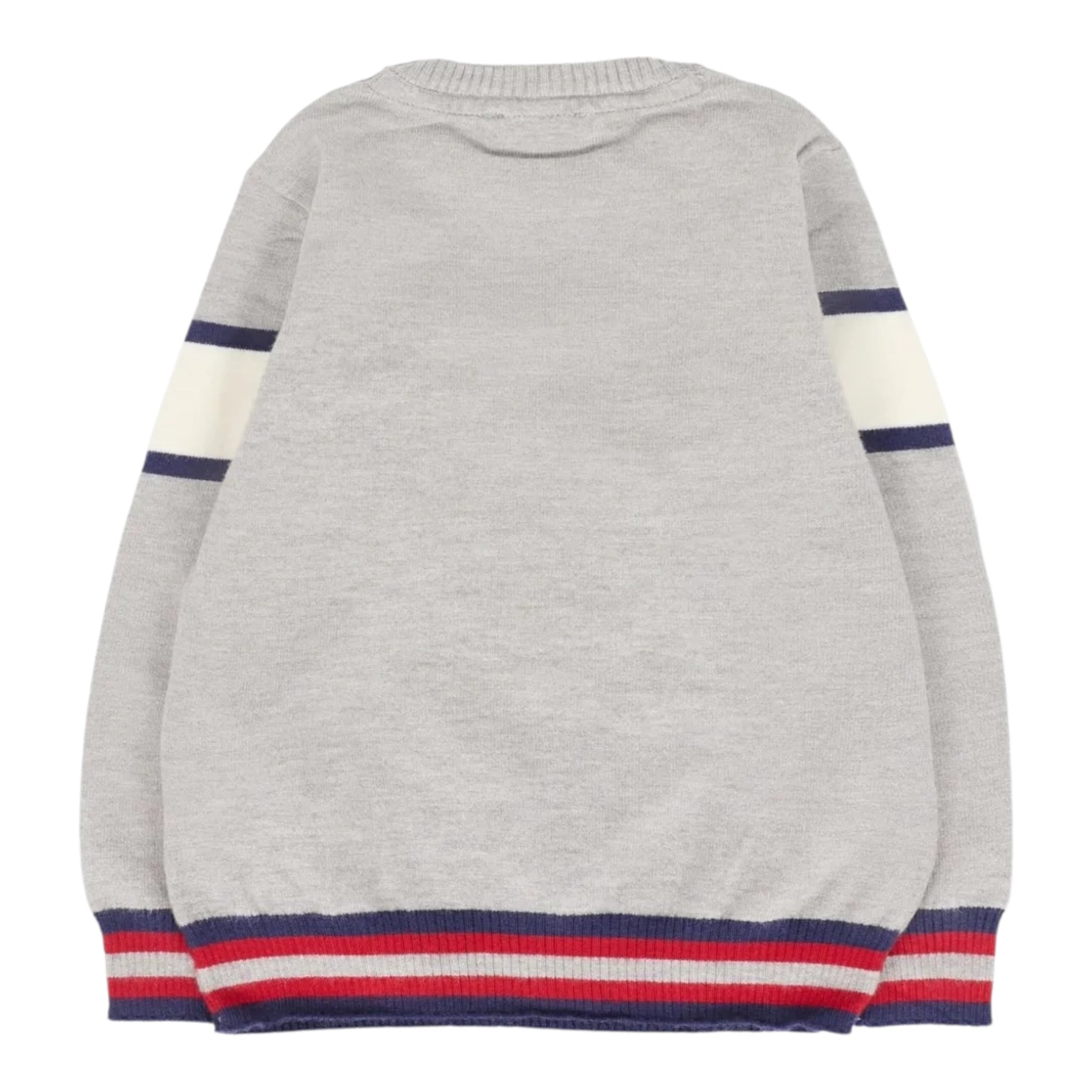 Trussardi Maglia Tricolore con Fantasia A Righe Grigio per Neonato TIA25030MA GRIGIO TRUSSARDI 