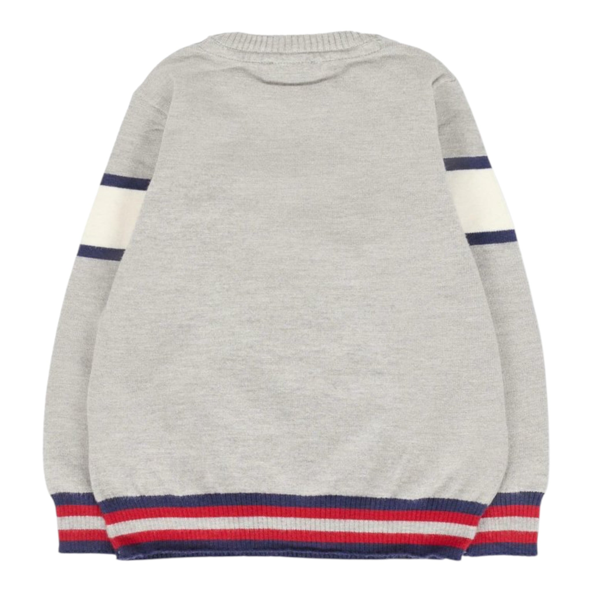 Trussardi Maglia Tricolore con Fantasia A Righe Grigio per Neonato TIA25030MAX GRIGIO TRUSSARDI 