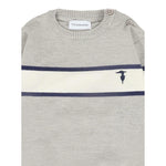 Trussardi Maglia Tricolore con Fantasia A Righe Grigio per Neonato TIA25030MAX GRIGIO TRUSSARDI 