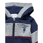Trussardi Felpa Tricolore con Zip E Cappuccio Grigio per Bambino TIA25039FE GRIGIO TRUSSARDI 