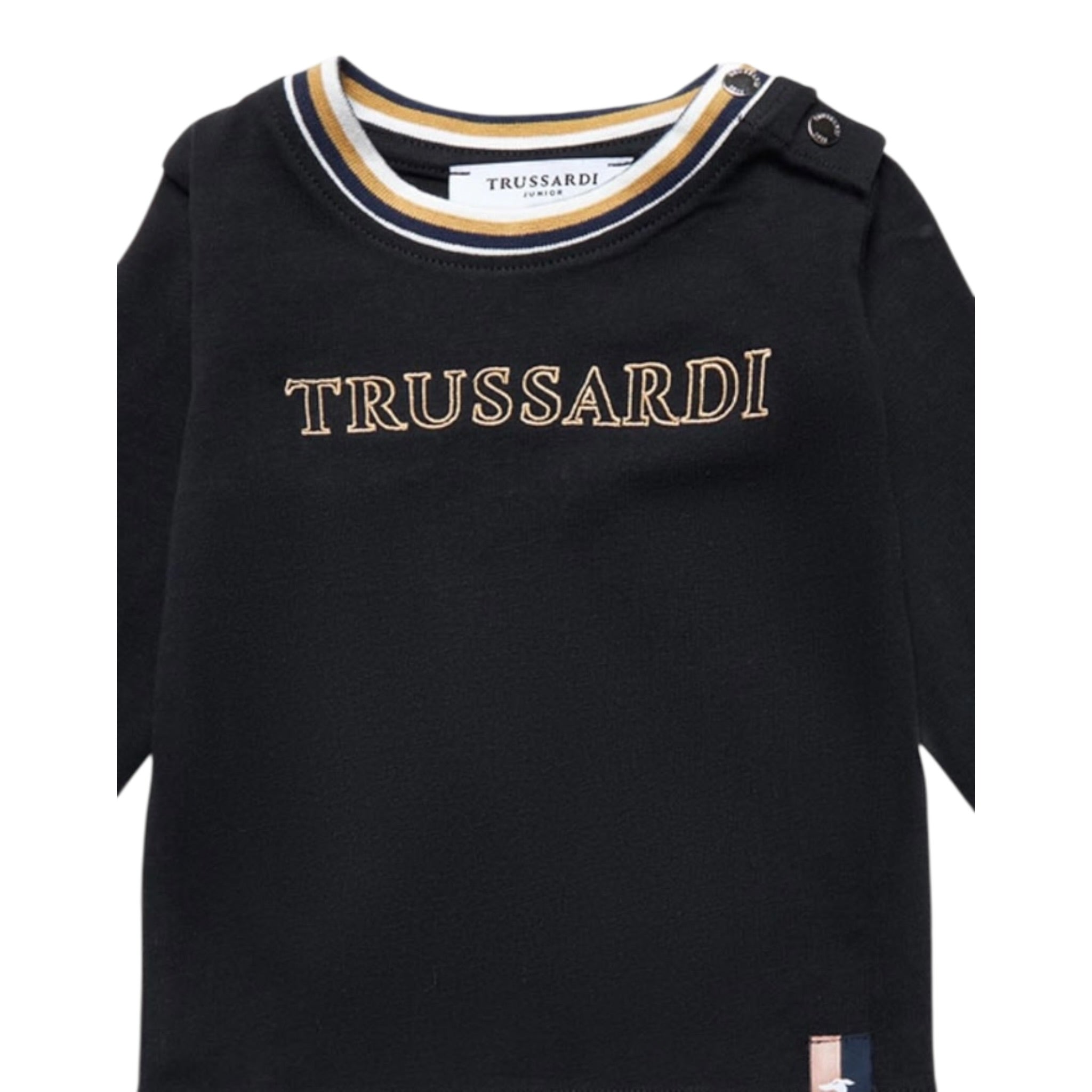 Trussardi Shirt tinta unita con Stampa Blu per Neonato TIA25071TS BLU TRUSSARDI 