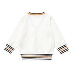 Trussardi Cardigan tinta unita con Profili In Contrasto Panna per Neonato TIA25078CD PANNA TRUSSARDI 