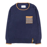 Trussardi Maglia Girocollo tinta unita con Taschino Blu per Neonato TIA25079MAX BLU TRUSSARDI 