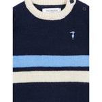 Trussardi Maglia Tricolore con Fantasia A Righe Blu per Neonato TIA25114MA BLU TRUSSARDI 