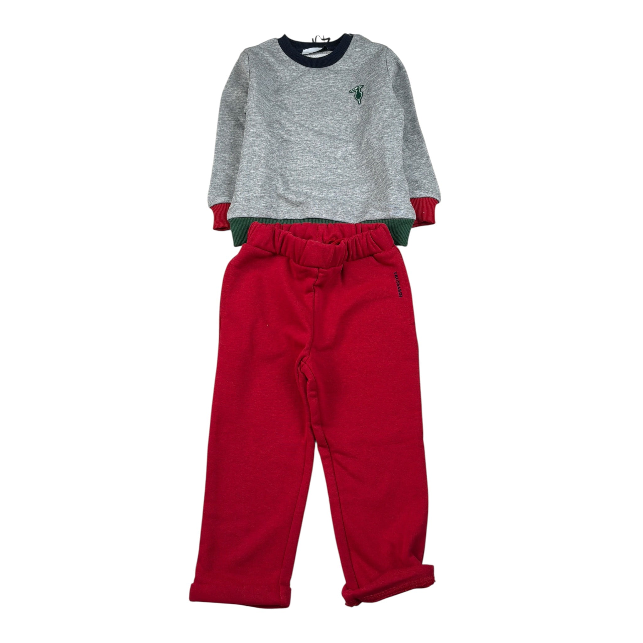 Trussardi Completo 2Pz Felpa-Pantalone Grigio per Neonato TIA25942CF GRIGIO TRUSSARDI 