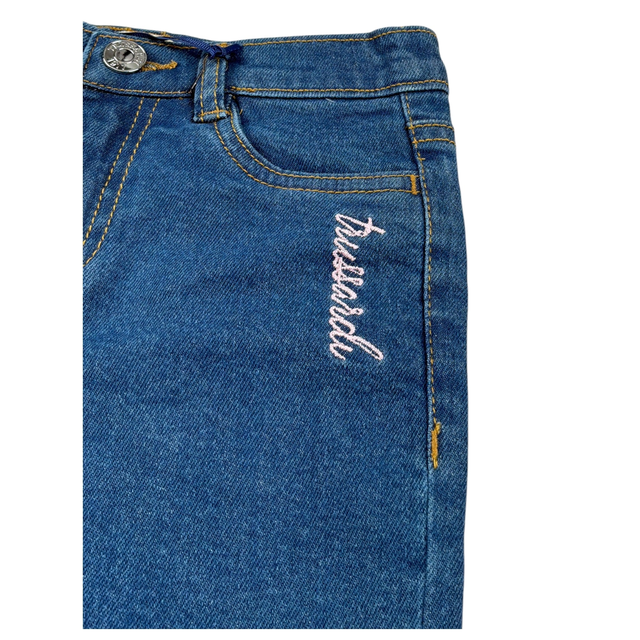 Trussardi Jeans tinta unita con 5 Tasche Blu per Neonata TIA26032JE BLU TRUSSARDI 