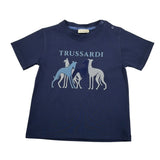 Trussardi T-Shirt tinta unita con Stampa Blu per Neonato TIA26060TS BLU TRUSSARDI 