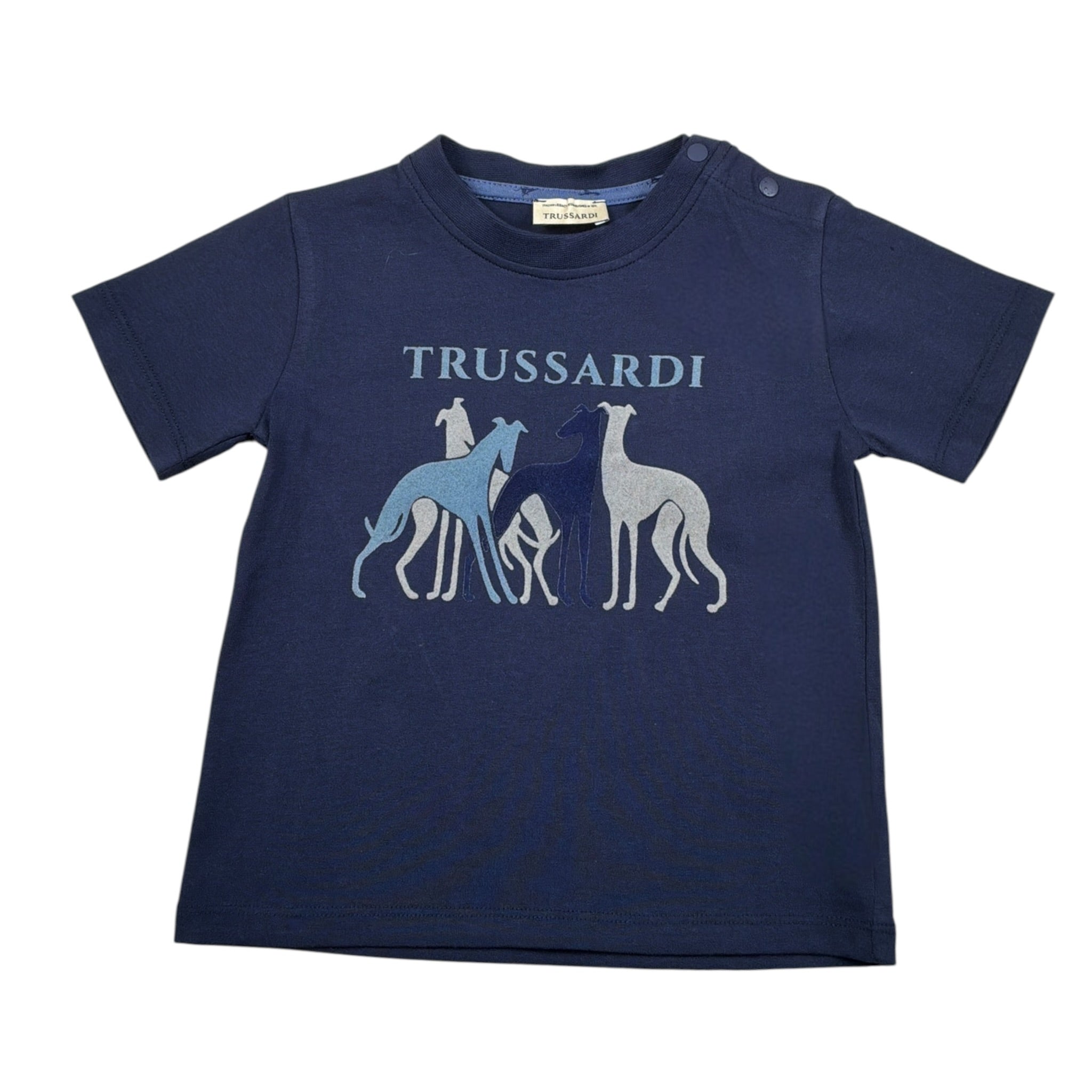 Trussardi T-Shirt tinta unita con Stampa Blu per Neonato TIA26060TS BLU TRUSSARDI 