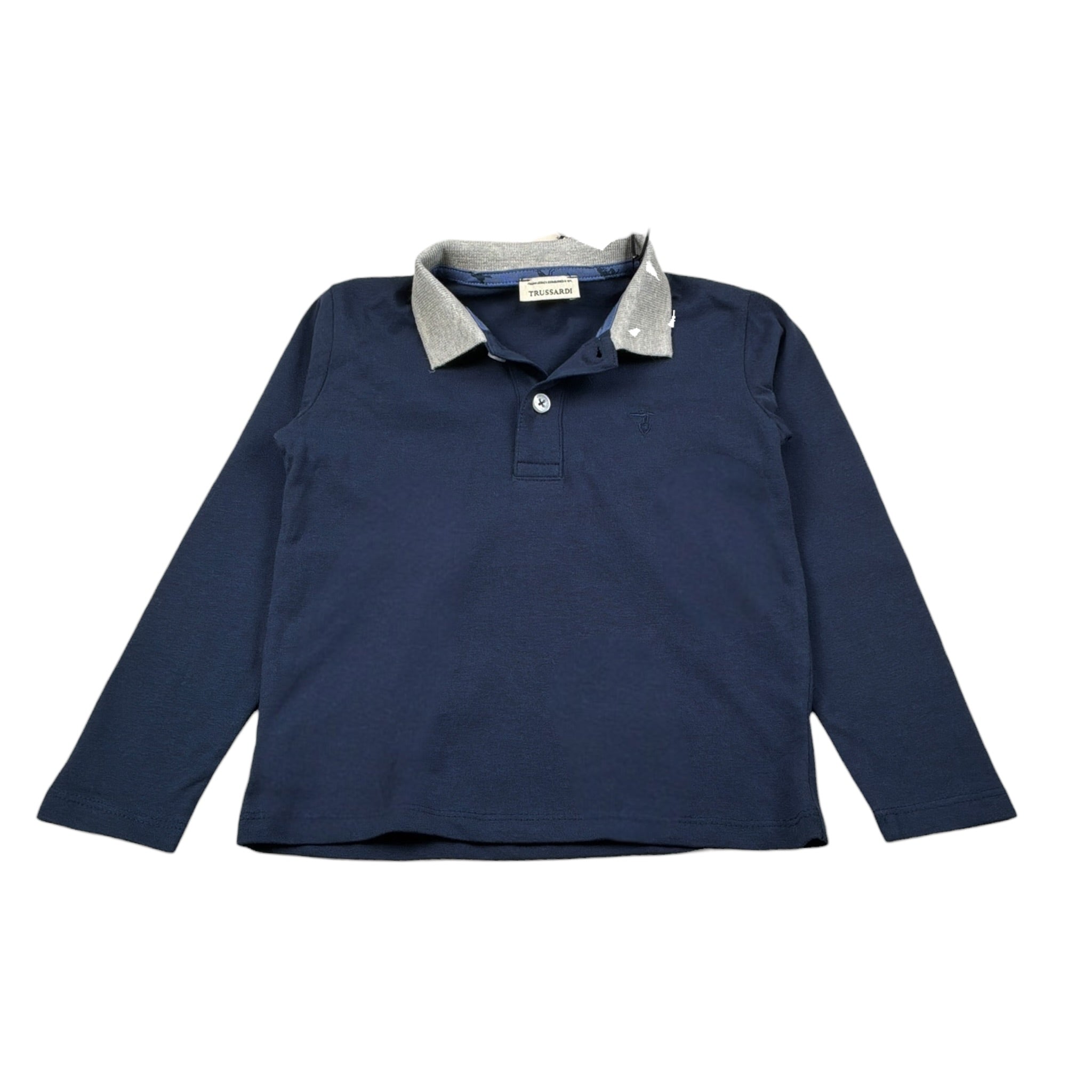 Trussardi Polo Manica Lunga tinta unita Blu per Neonato TIA26075PO BLU TRUSSARDI 