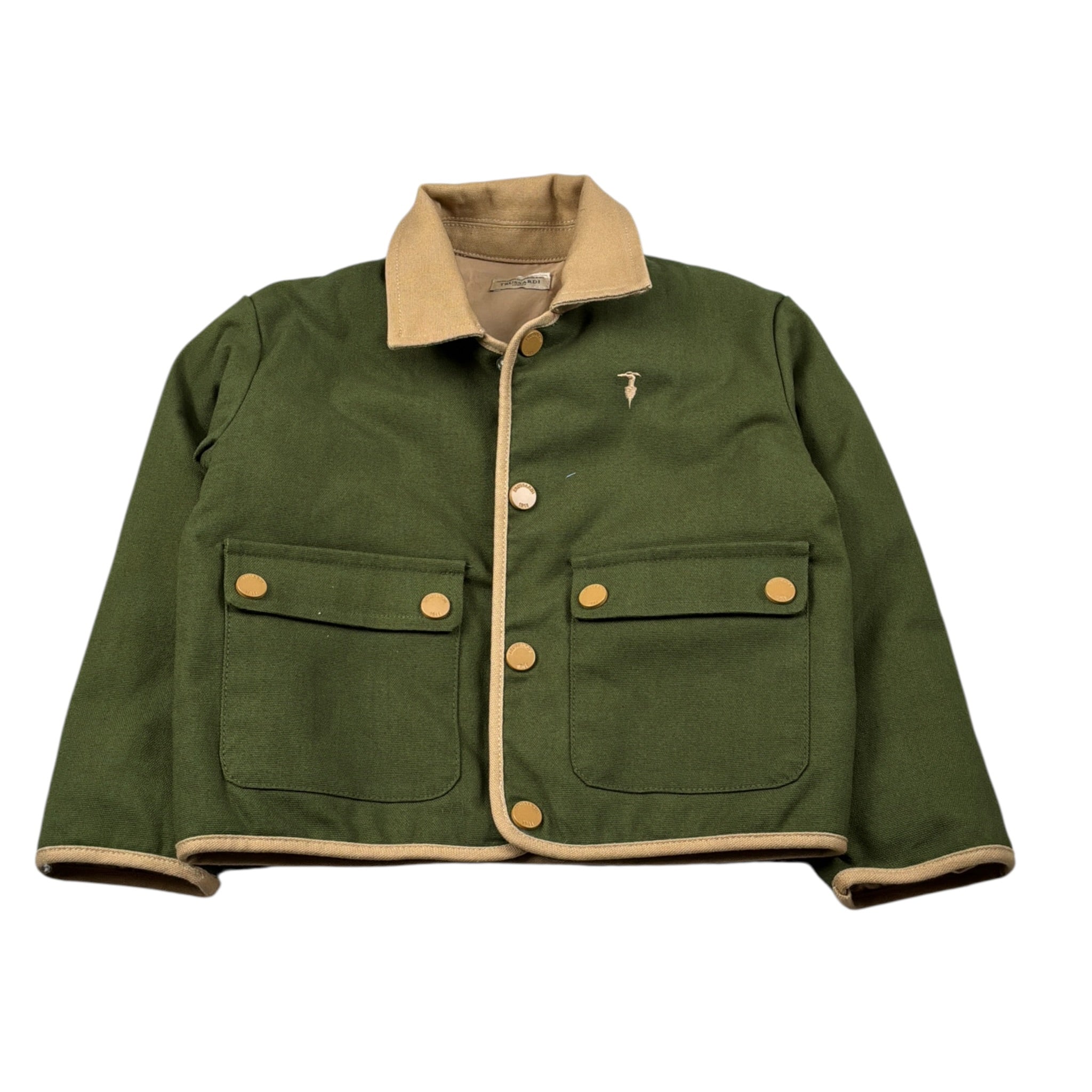 Trussardi Giacca tinta unita con Bottoni Verde per Neonata TIA26079GB VERDE TRUSSARDI 