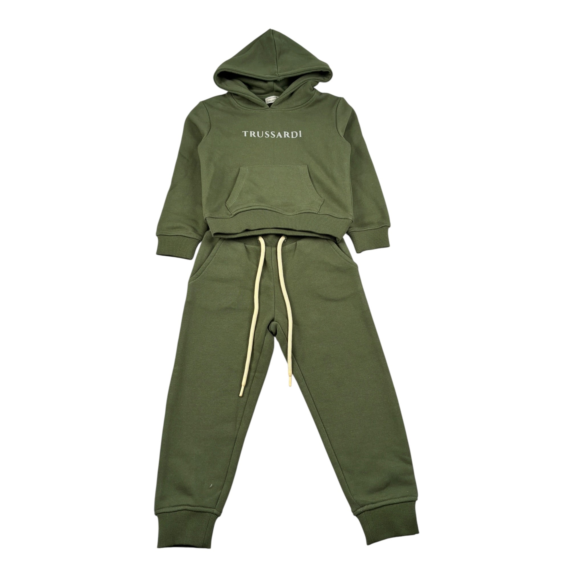Trussardi Completo 2 Pezzi Felpa-Pantalone tinta unita Verde per Neonato TIA26102CF VERDE TRUSSARDI 