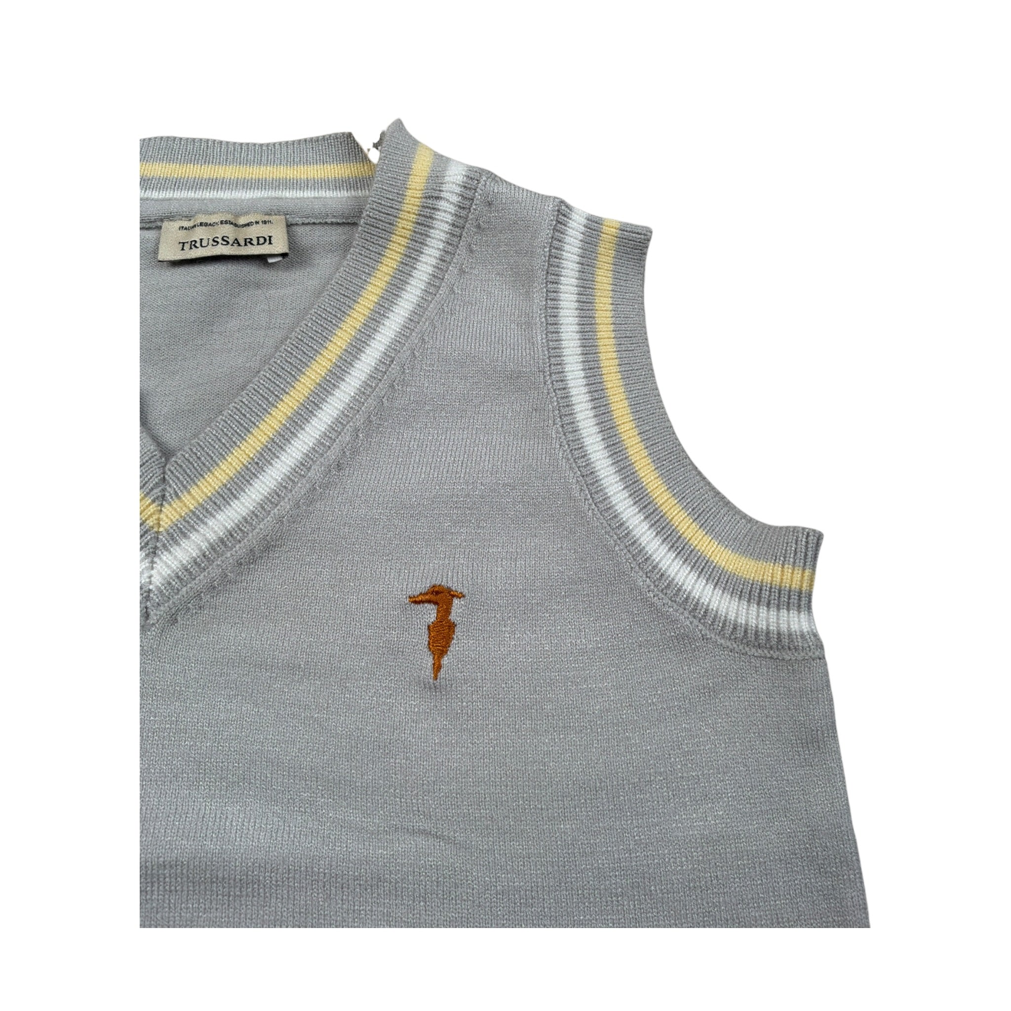 Trussardi Gilet tinta unita Scollo A V Grigio per Neonato TIA26133GL GRIGIO TRUSSARDI 