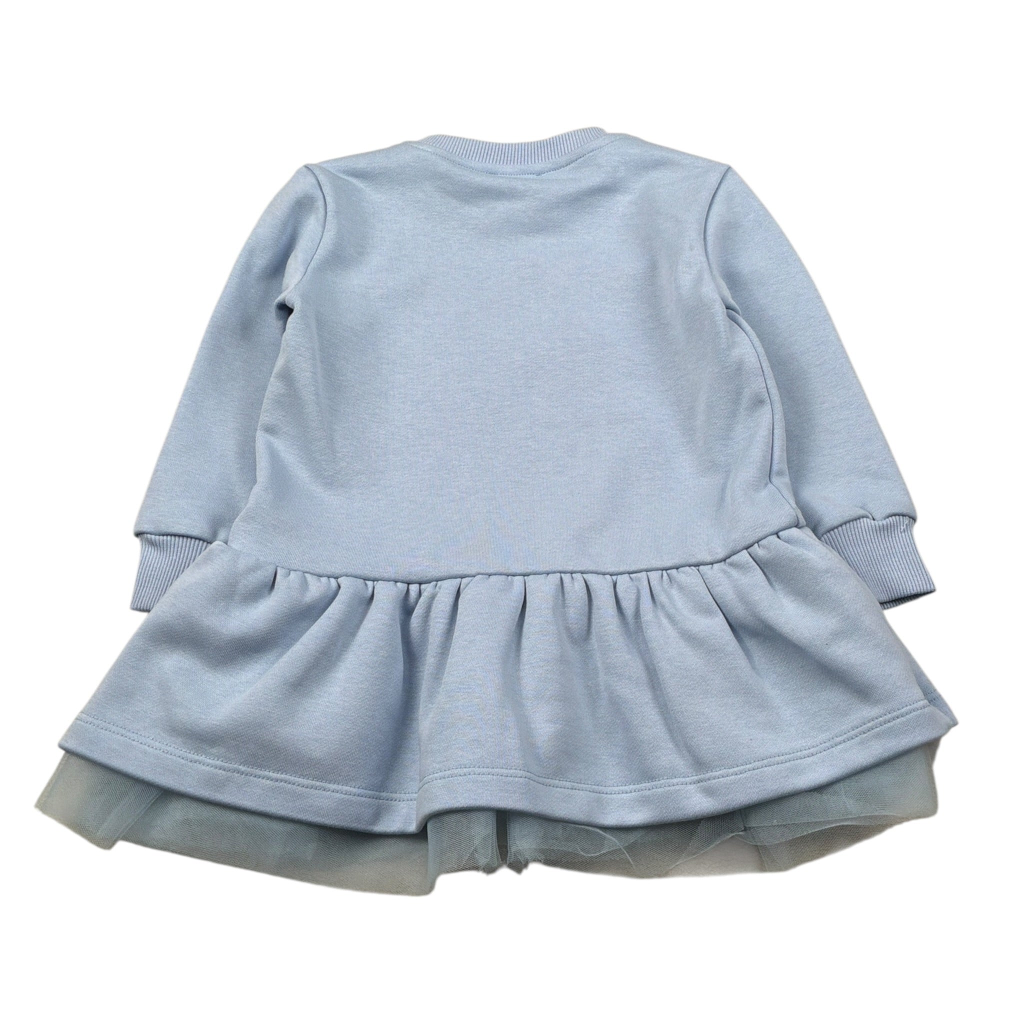 Trussardi Abito Manica Lunga tinta unita con Logo Azzurro per Neonata TIA26152VE AZZURRO TRUSSARDI 