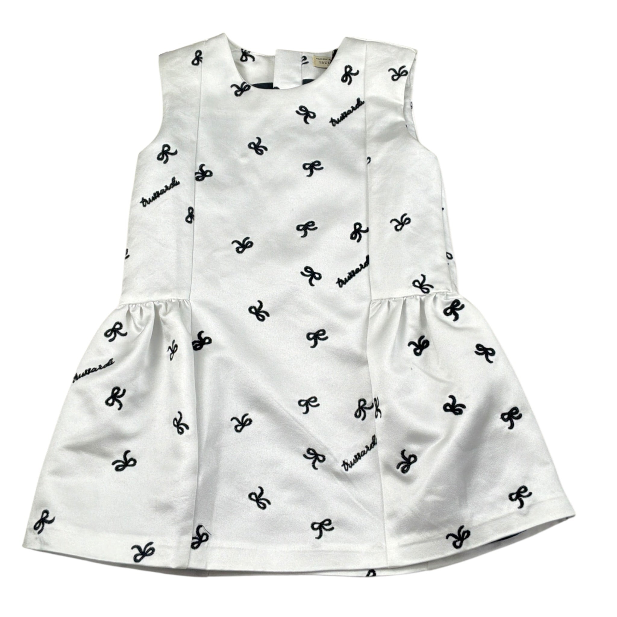 Trussardi Abito tinta unita con Stampa Fiocchi Bianco per Neonata TIA26161VE BIANCO TRUSSARDI 