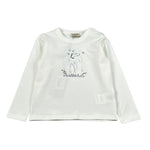 Trussardi Shirt tinta unita con Stampa Bianco per Neonata TIA26162TS BIANCO TRUSSARDI 