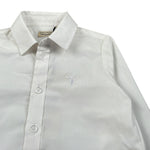 Trussardi Camicia Manica Lunga tinta unita con Logo Panna per Neonato TIA6016CA PANNA TRUSSARDI 