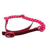 Twinset Cintura tinta unita con Logo Fuxia per Bambina 221GJ4921 FUXIA TWINSET 