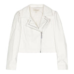 Twinset Giubbino Modello Chiodo In Ecopelle tinta unita Bianco per Bambina 241GJ2142 BIANCO TWINSET 