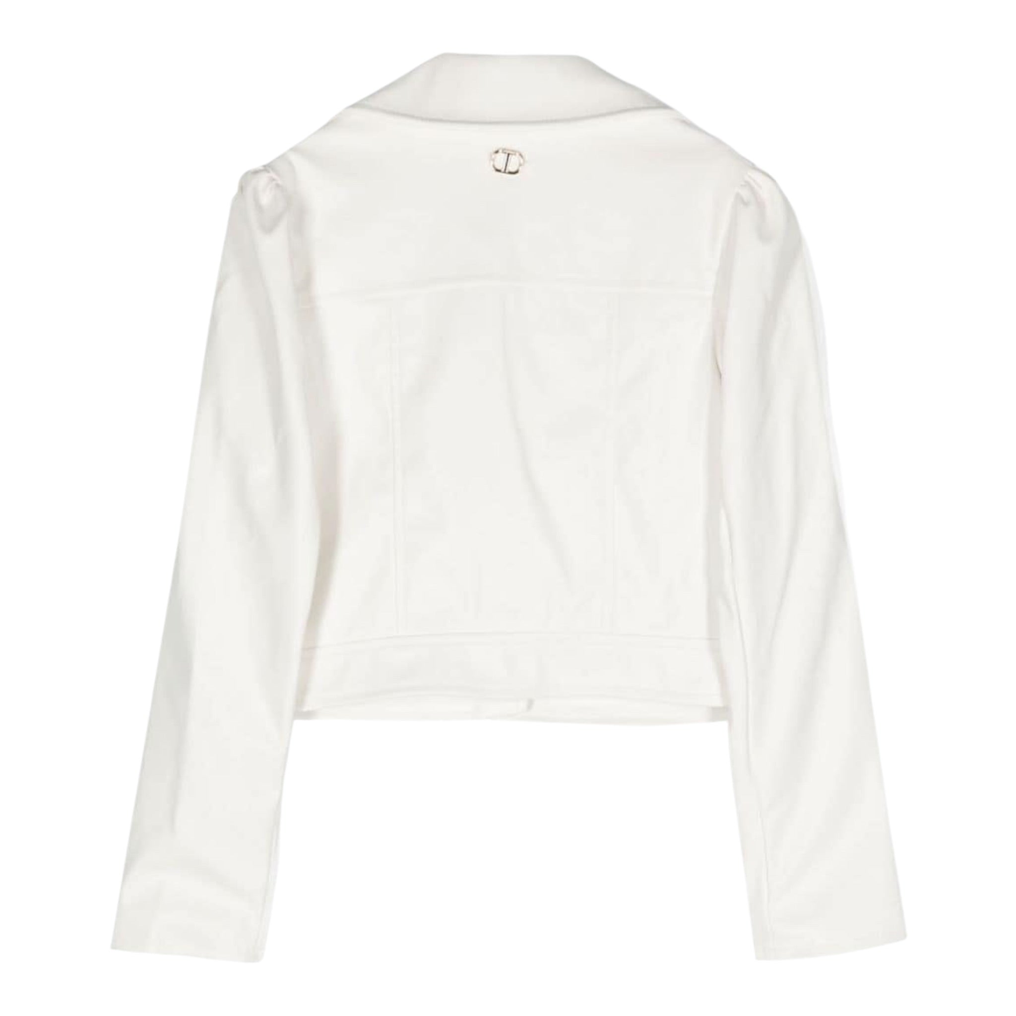 Twinset Giubbino Modello Chiodo In Ecopelle tinta unita Bianco per Bambina 241GJ2142 BIANCO TWINSET 