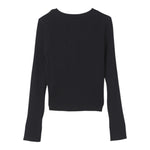 Twinset Maglia tinta unita A Costine Nero per Bambina 241GJ3034 NERO TWINSET 