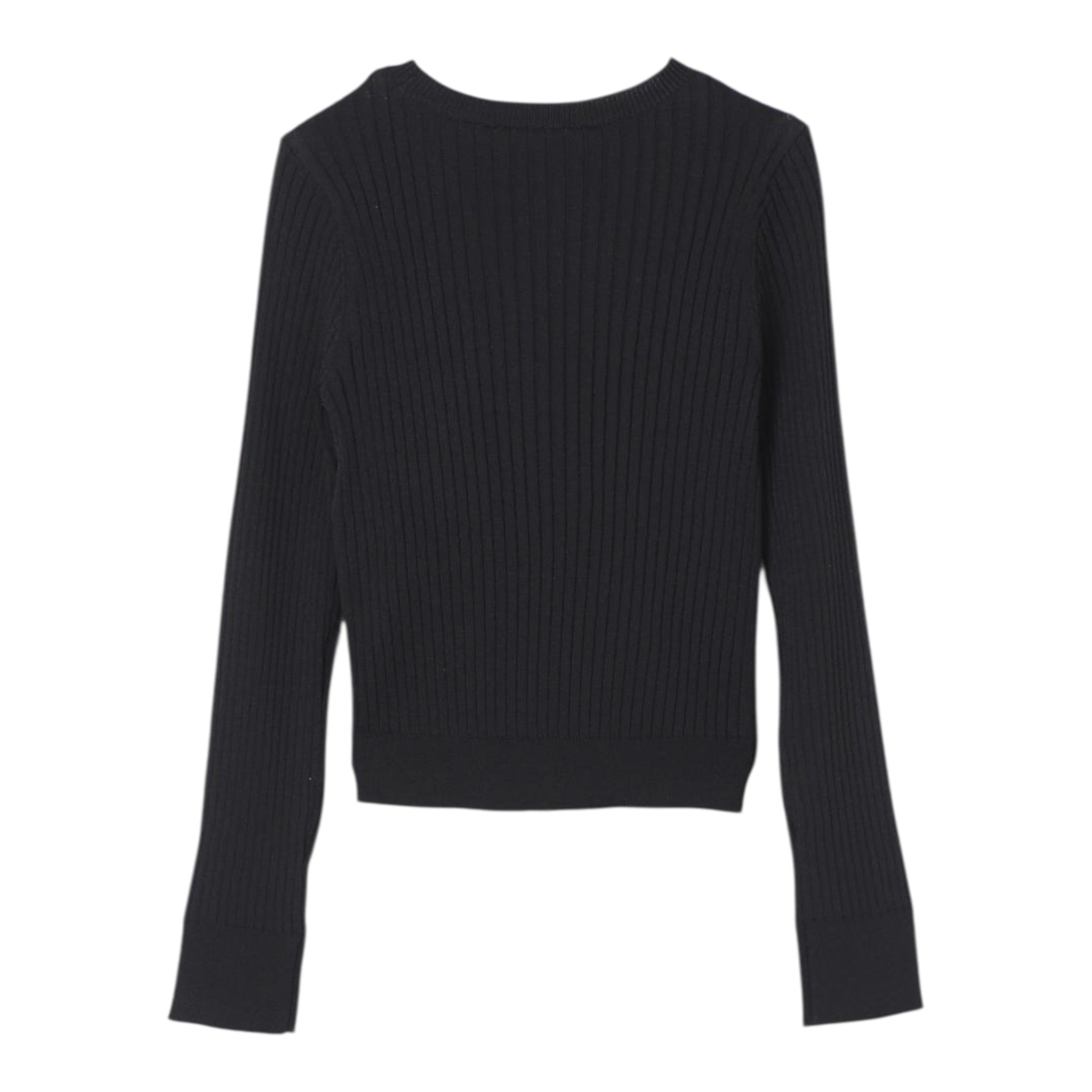 Twinset Maglia tinta unita A Costine Nero per Bambina 241GJ3034 NERO TWINSET 