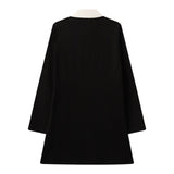 Twinset Abito Manica Lunga tinta unita Nero per Bambina 242GJ204 NERO TWINSET 