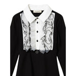 Twinset Abito Manica Lunga tinta unita Nero per Bambina 242GJ204 NERO TWINSET 